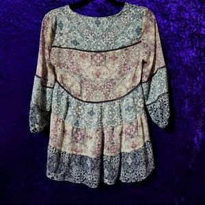 Knox Rose Sheer Boho Top/Blouse